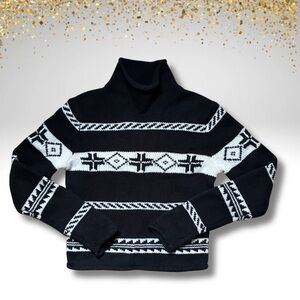 Polo Ralph Lauren 1999 Fair Isle Wool Turtleneck Sweater | Museum-Archived (S)